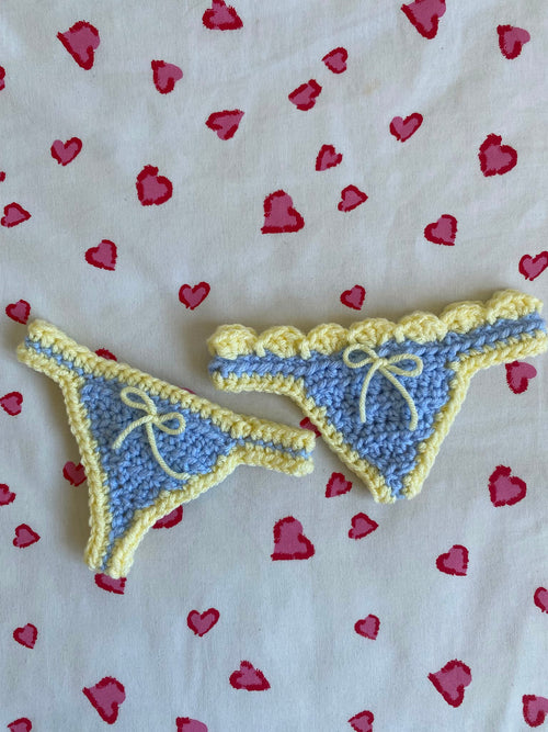 Handmade Crochet Book Thong