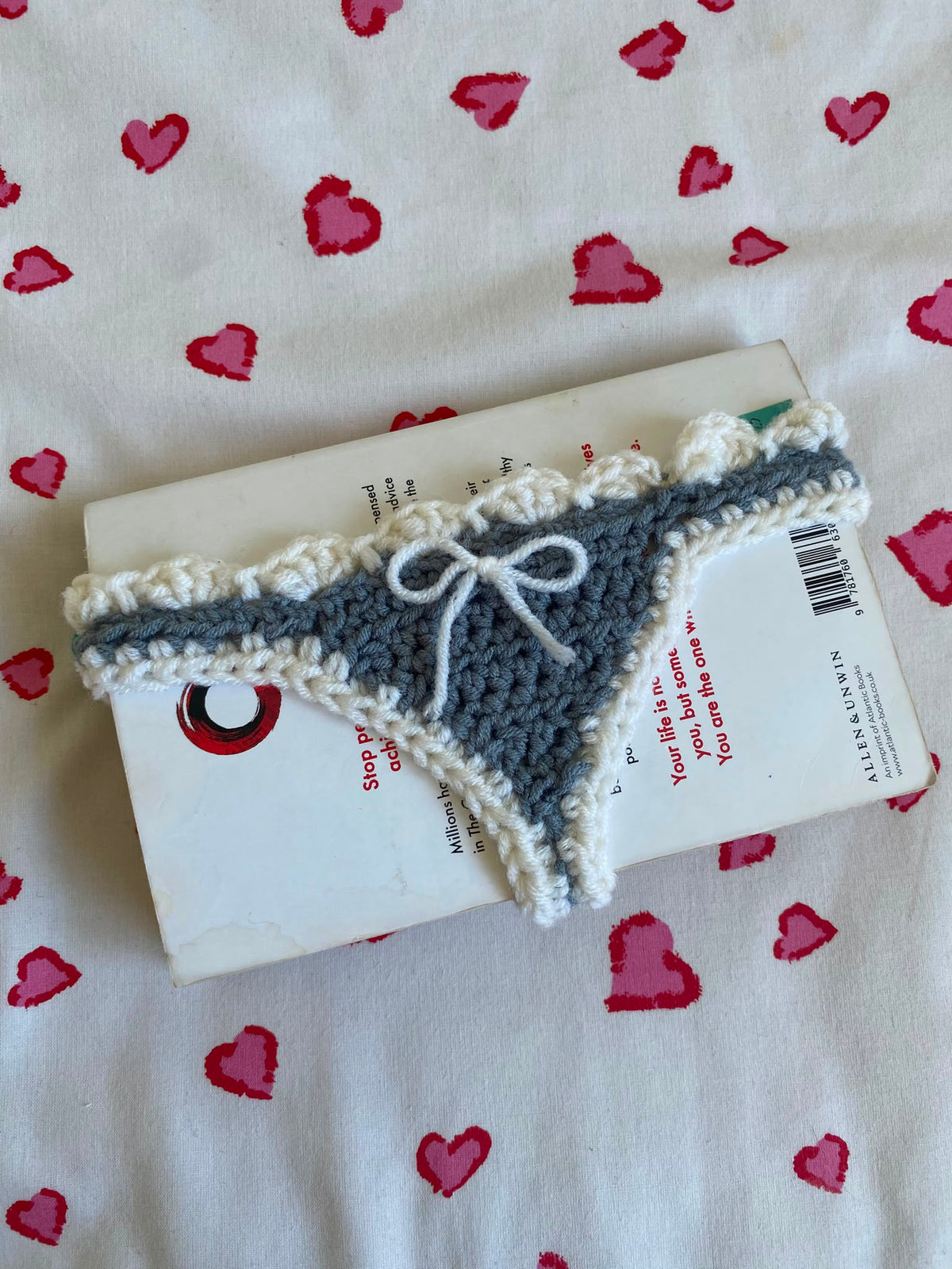 Handmade Crochet Book Thong