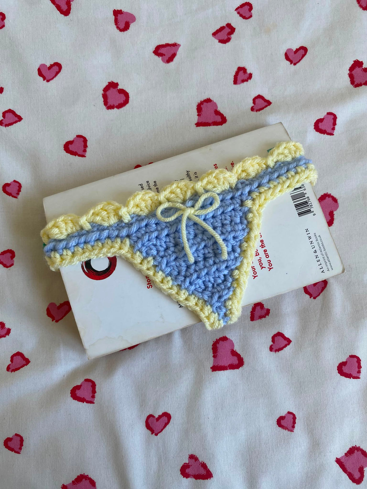 Handmade Crochet Book Thong